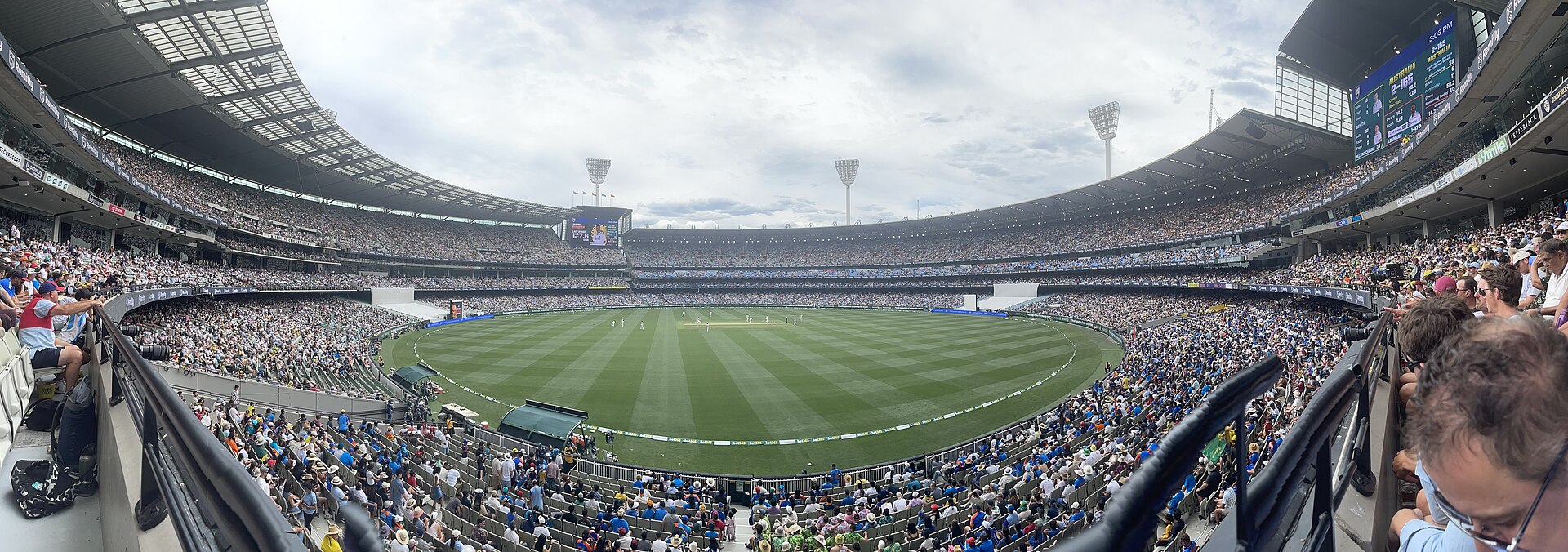 Panorama of a packed MCG during the 2024 Boxing Day Test
